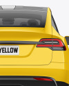 Electric Executive Car Mockup - Back View
