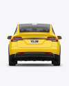 Electric Executive Car Mockup - Back View