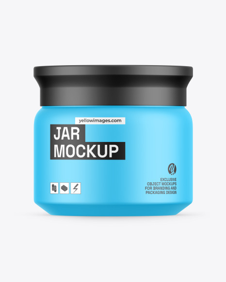 Matte Cosmetic Jar Mockup