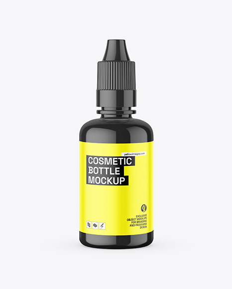 Glossy Dropper Bottle Mockup