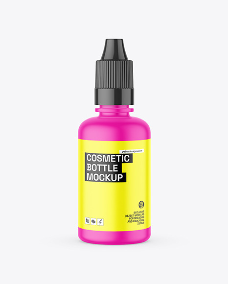 Matte Dropper Bottle Mockup