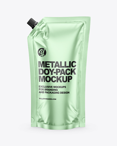 Matte Metallic Doy-Pack Mockup