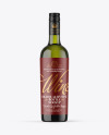 Green Glass White Wine Bottle Mockup