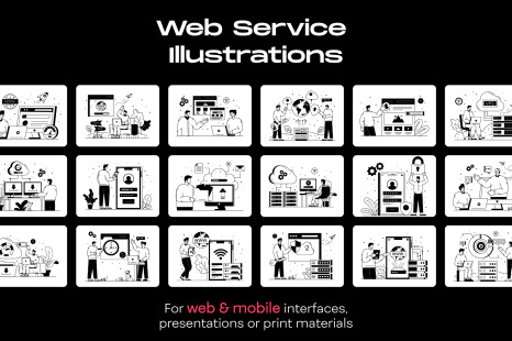 50 Web Services Illustrations