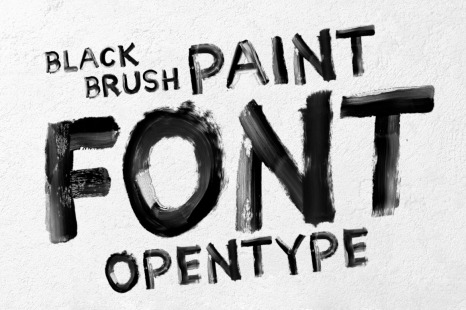 Black Brush Paint Font