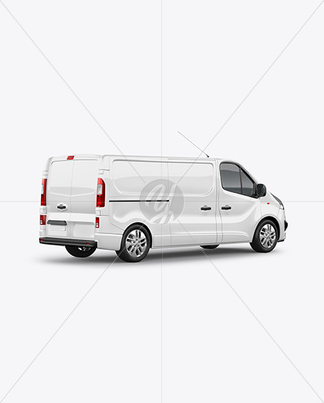 Panel Van Mockup - Back Half Side View