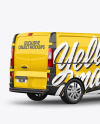 Panel Van Mockup - Back Half Side View