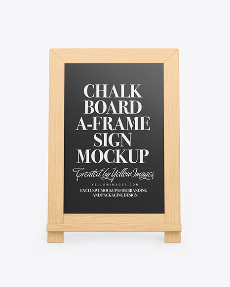 A-Frame Sign Chalk Board Mockup