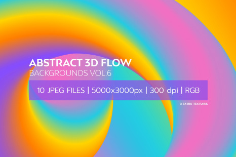 Abstract 3D Flow Backgrounds Vol.6