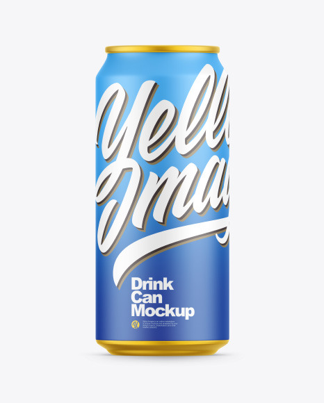 Matte Drink Can Mockup