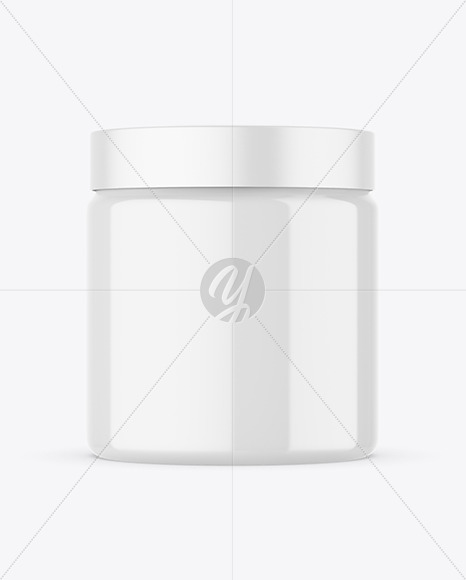 Glossy Cosmetic Jar Mockup