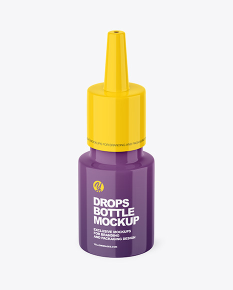 Glossy Drops Bottle Mockup