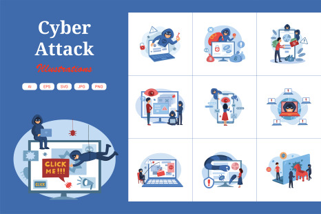 M404_Cyber Attack Illustration Pack