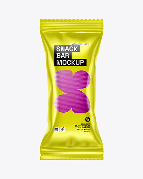 Metallic Snack Bar Mockup
