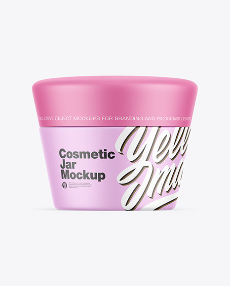 Matte Cosmetic Jar Mockup