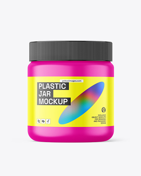 Matte Plastic Jar Mockup
