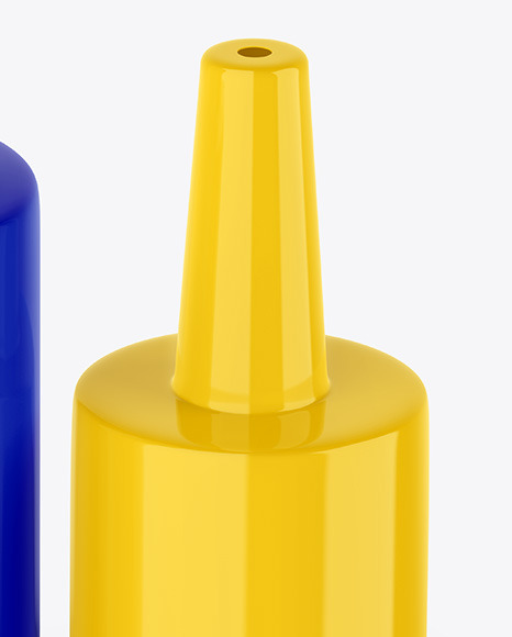 Opened Glossy Drops Bottle Mockup