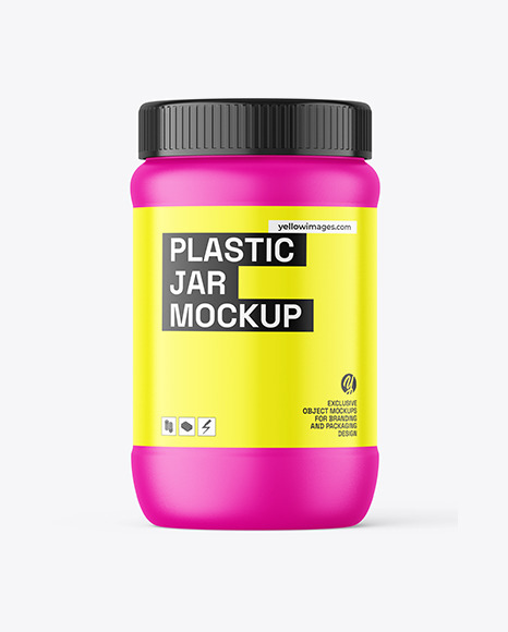 Matte Plastic Jar Mockup