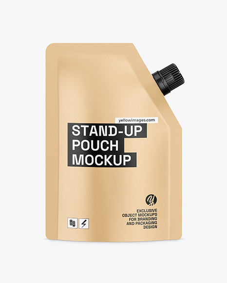 Kraft Stand-Up Pouch Mockup