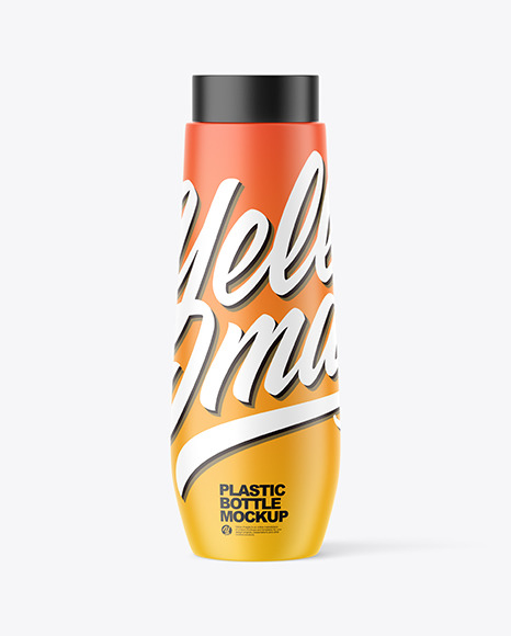 Matte Plastic Bottle Mockup