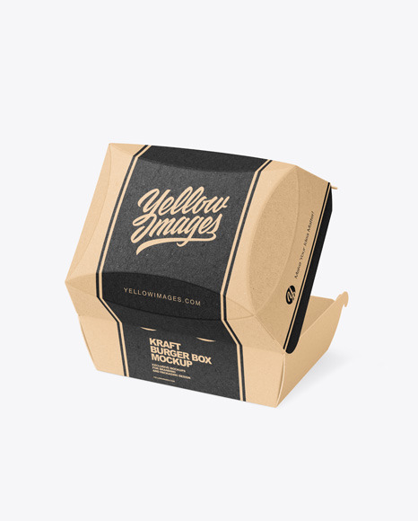 Kraft Burger Box Mockup