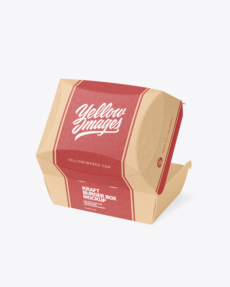 Kraft Burger Box Mockup