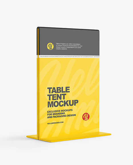 Matte Table Tent Mockup
