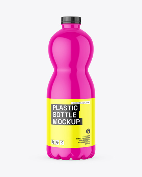 Glossy Plastic Bottle Mockup