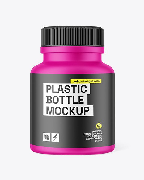 Matte Plastic Bottle Mockup
