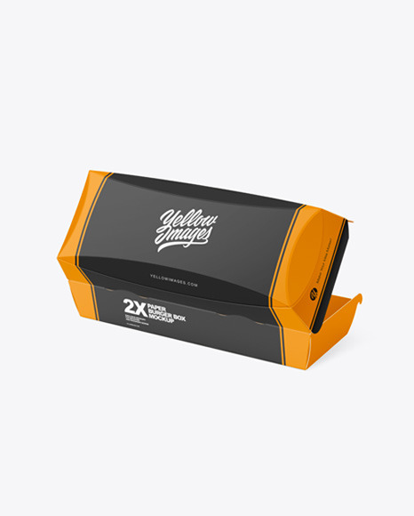 Paper Burger Box Mockup