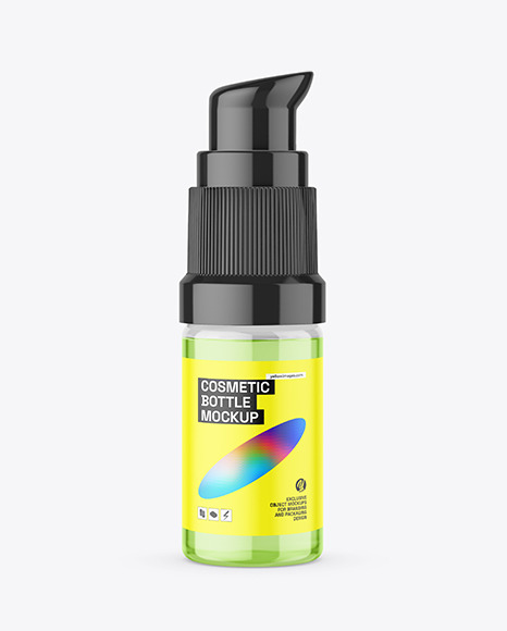Clear Bottle with Pump Mockup