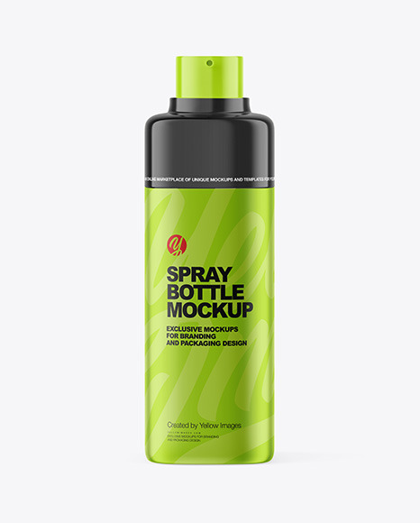 Metallic Spray Bottle Mockup