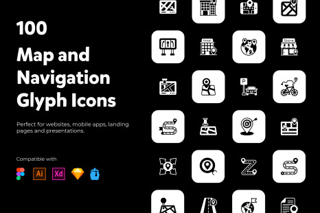 Map-navigation-glyph-icons