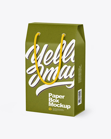 Kraft Paper Box with Handles Mockup