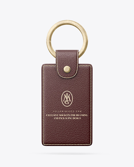 Leather Keychain Mockup