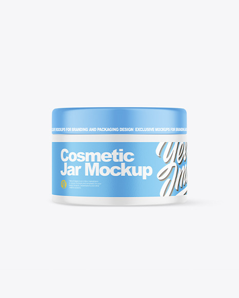 Matte Cosmetic Jar Mockup