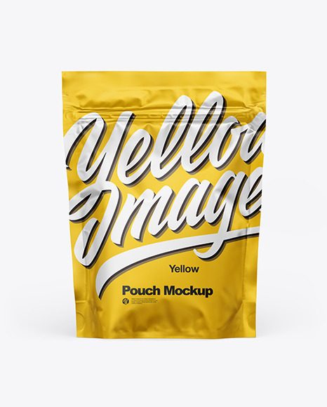 Matte Metallic Pouch Mockup