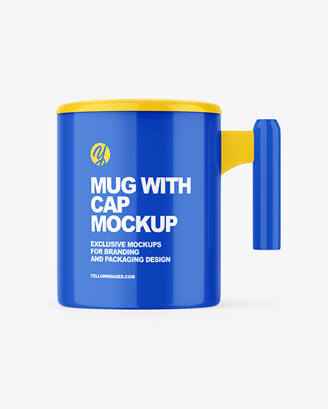 Glossy Mug w/ Cap Mockup