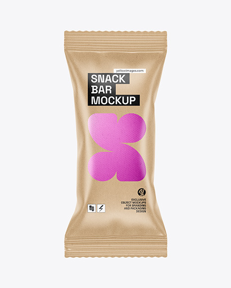 Kraft Paper Snack Bar Mockup