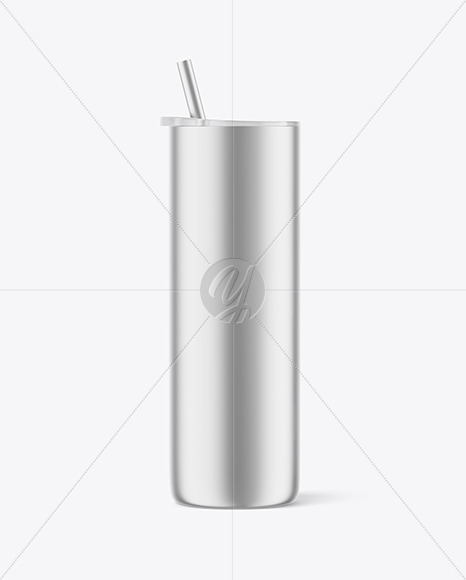 Metallic Skinny Tumbler Mockup coffee 451334