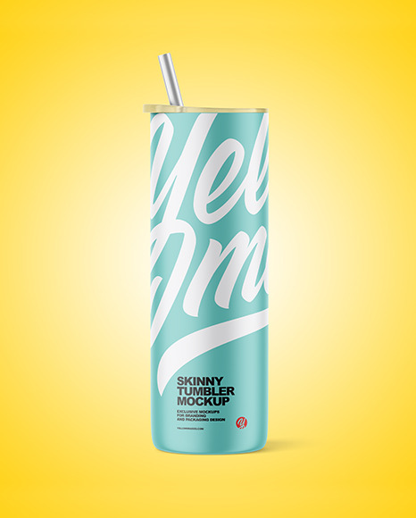 Matte Skinny Tumbler Mockup cup 404944