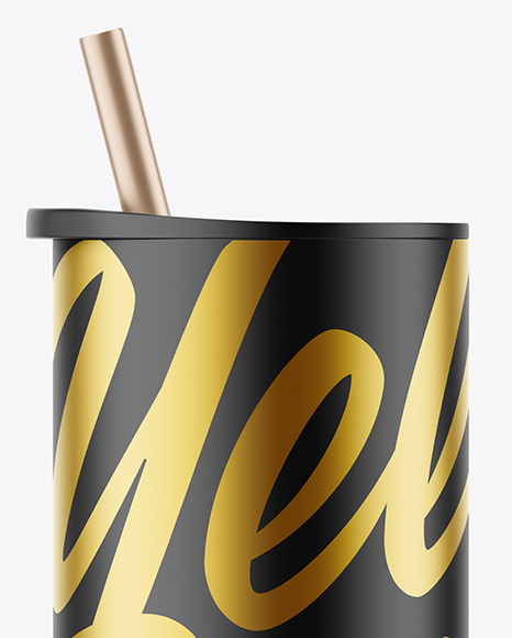 Matte Skinny Tumbler Mockup drink 404946