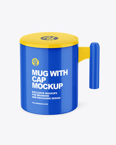 Glossy Mug w/ Cap Mockup