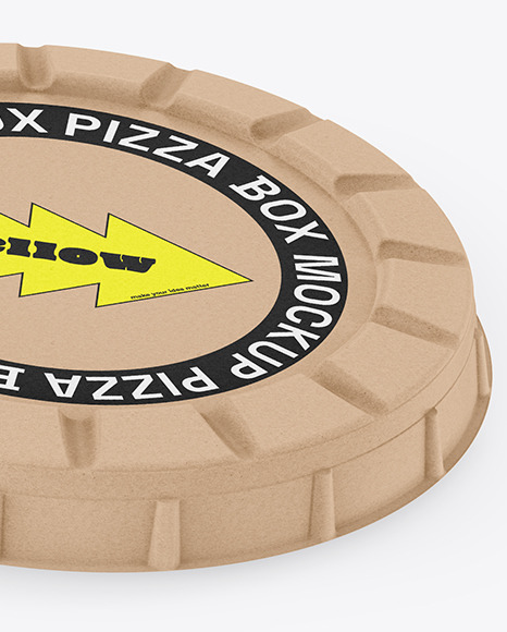 Kraft Round Pizza Box Mockup
