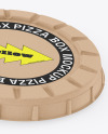 Kraft Round Pizza Box Mockup