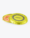 Metallic Round Pizza Box Mockup