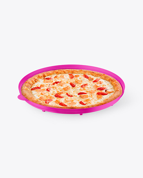 Matte Round Pizza Box Mockup