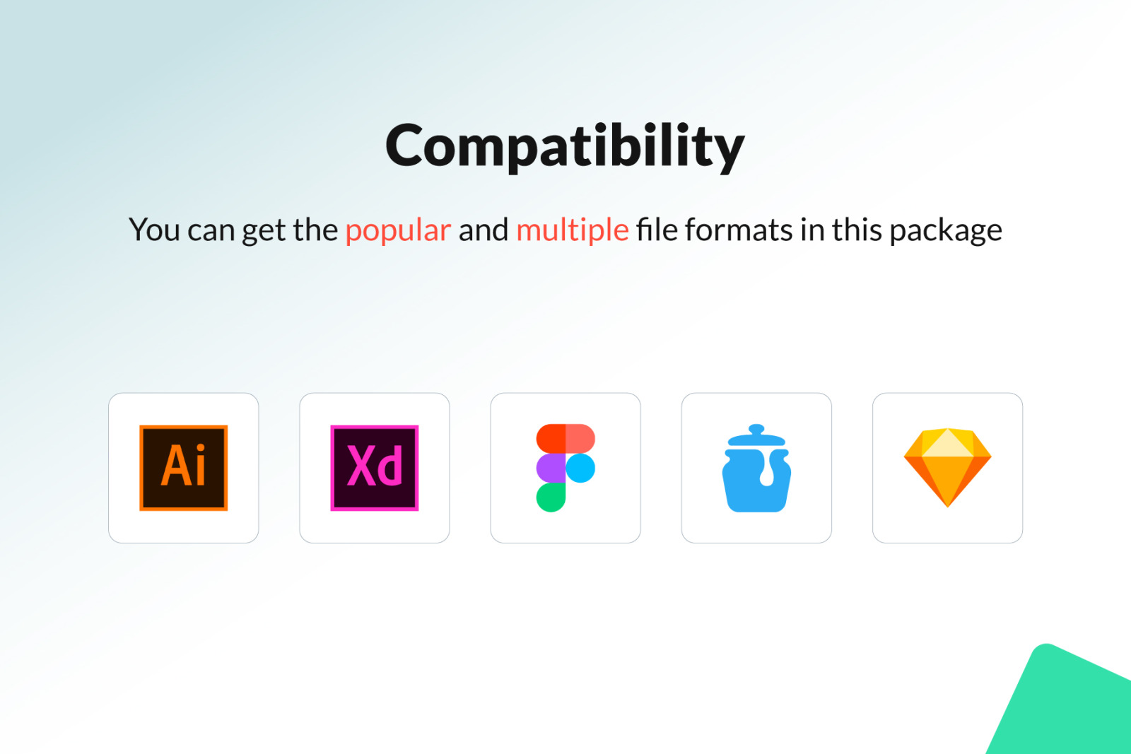 Web and Mobile Services Flat Icons