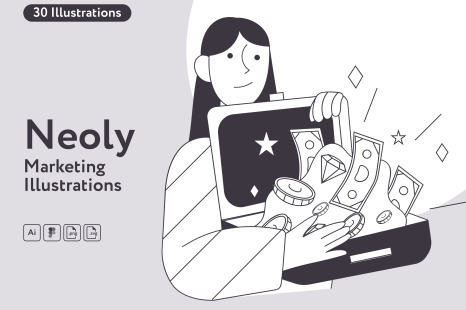 Neoly Marketing Illustrations