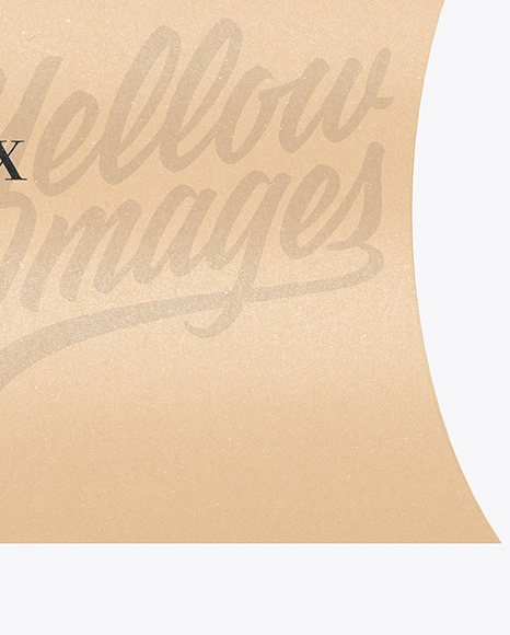Kraft Paper Pillow Box W/ Handle Mockup cardboard 405212